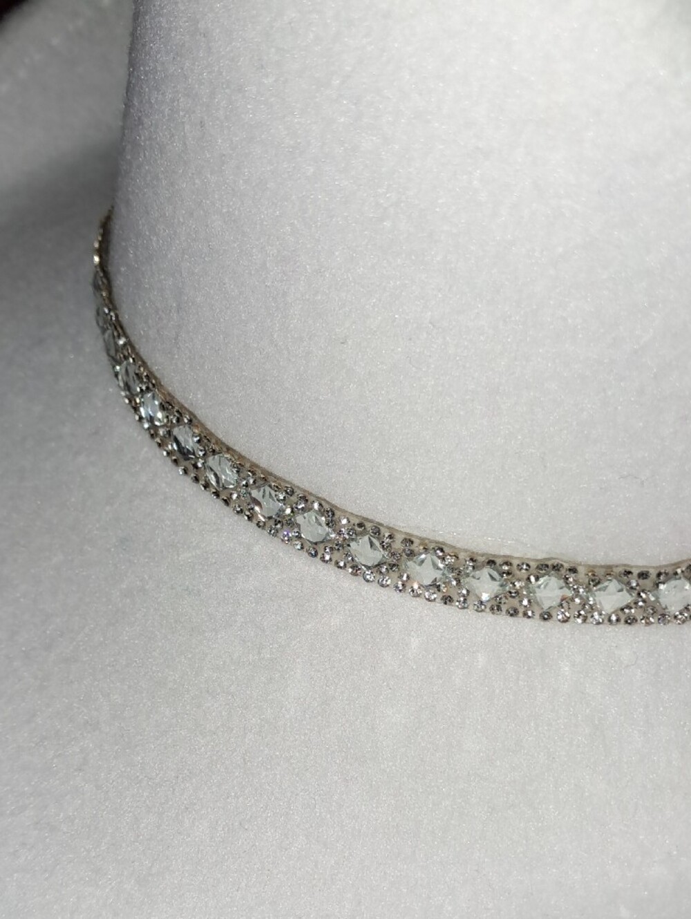 Justice White Felt Cowboy Hat with Rhinestone Trim - Picture 6 of 6